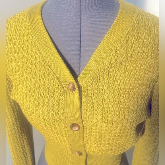 Kerisma Sz Small Saori Cardie, Moss Green Cashmere Blend Shrunken Cardigan NWOT - Picture 4 of 16